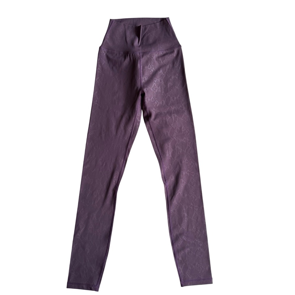 New Snake‎ Print Leggings Purple High Waisted Yoga Gym Athleisure Womens XS